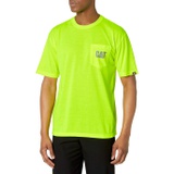 Caterpillar Erpillar Mens Hi-Vis Trademark Pocket T-Shirt