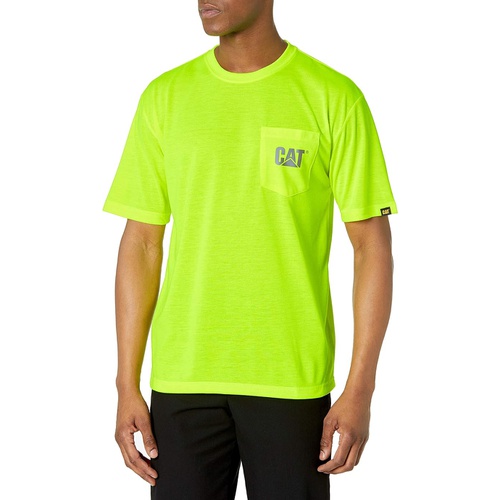  Caterpillar Erpillar Mens Hi-Vis Trademark Pocket T-Shirt