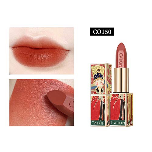  CATKIN Rouge Matte Lipstick, Waterproof Long Lasting Satin Moisturizing Smooth Soft 0.13 Ounce-Chinese Style-CO132