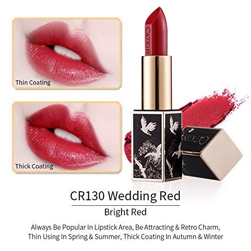  CATKIN Rouge Matte Lipstick, Waterproof Long Lasting Satin Moisturizing Smooth Soft 0.13 Ounce-Chinese Style-CO132