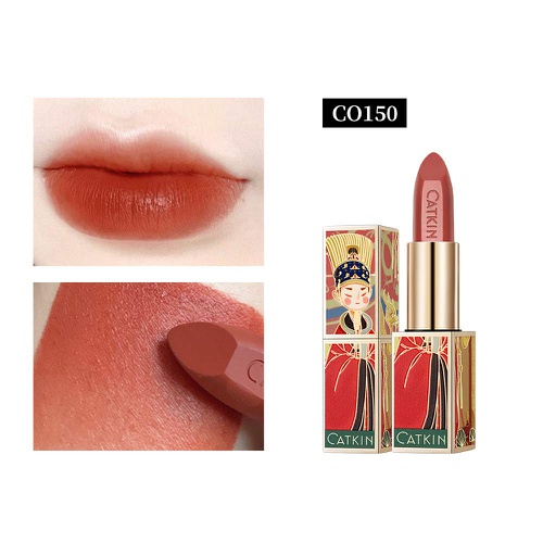  CATKIN Rouge Matte Lipstick, Waterproof Long Lasting Satin Moisturizing Smooth Soft 0.13 Ounce-Chinese Style-CO132