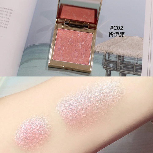  CATKIN Makeup Powder Blush Cheek Color Coral Pink Peach High Definition Natural Blusher C02