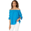 CeCe 3u002F4 Sleeve Off-the-Shoulder Textured Top