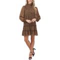 CeCe Long Sleeve Yoryu Ruffled Dress