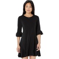 CeCe Long Sleeve Ruffled Knit Dress