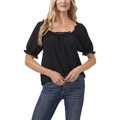 CeCe Puff Sleeve Square Neck Blouse