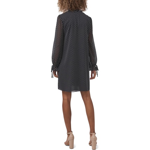  CeCe Long Sleeve Duet Mini Dot Dress