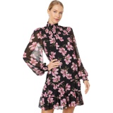 CeCe Tiered Long Sleeve Printed Dress