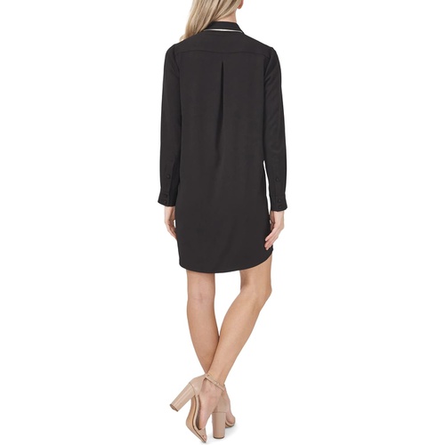  CeCe Long Sleeve Dress with Neck Tie