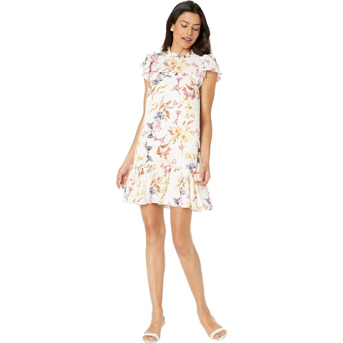  CeCe Short Sleeve Square Neck Dolce Floral Dress