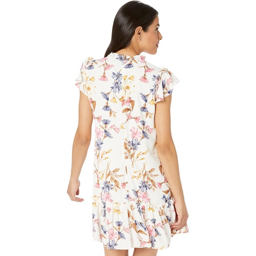  CeCe Short Sleeve Square Neck Dolce Floral Dress