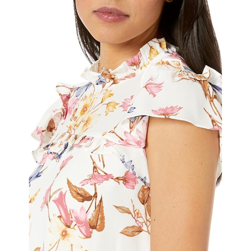  CeCe Short Sleeve Square Neck Dolce Floral Dress