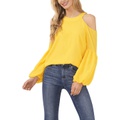 CeCe Cold-Shoulder Clip Blouse