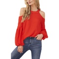 CeCe Cold-Shoulder Clip Blouse