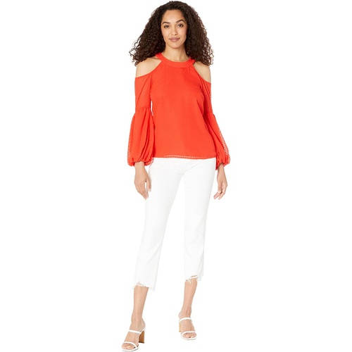  CeCe Cold-Shoulder Clip Blouse