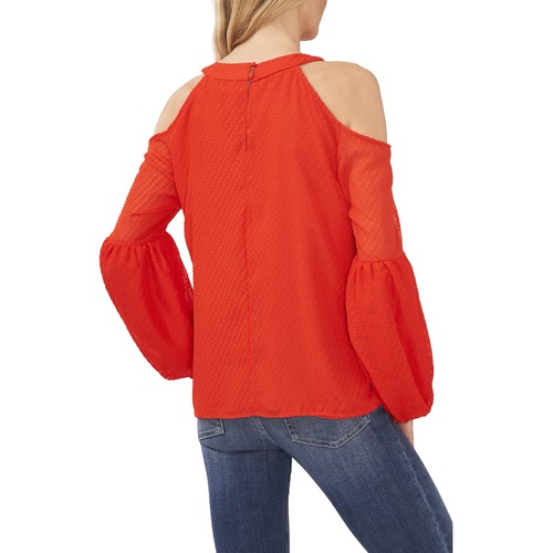  CeCe Cold-Shoulder Clip Blouse