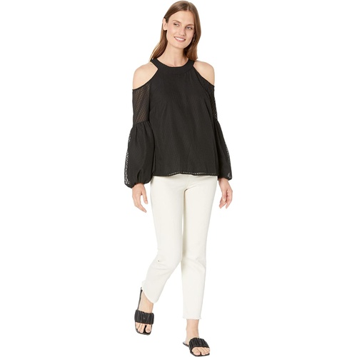  CeCe Cold-Shoulder Clip Blouse