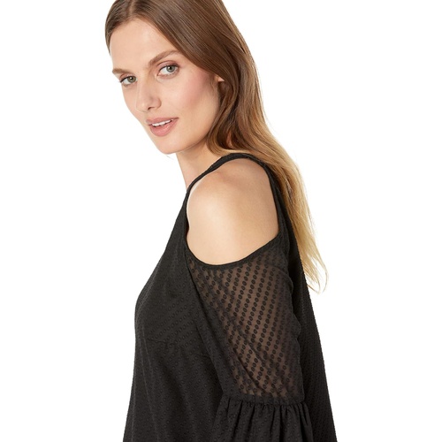  CeCe Cold-Shoulder Clip Blouse