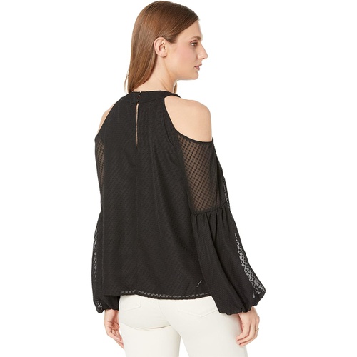  CeCe Cold-Shoulder Clip Blouse