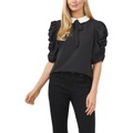 CeCe 3u002F4 Sleeve Collared Blouse wu002F Ruffle Sleeve Detail