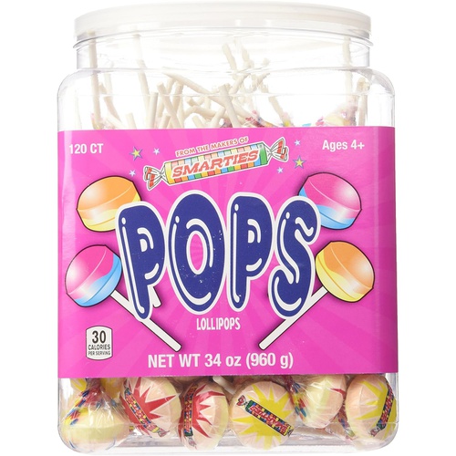  Ce De Candy Inc Smarties Pops 120 Piece Jar