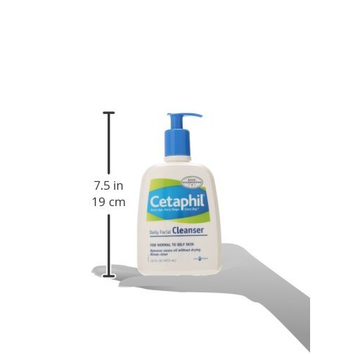  Cetaphil Facial Cleanser, Daily Face Wash for Normal to Oily Skin, 16Oz Basic 32 Fl Oz (Pack of 2)