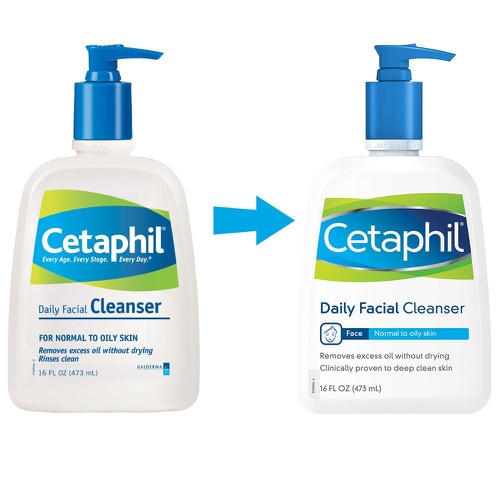  Cetaphil Facial Cleanser, Daily Face Wash for Normal to Oily Skin, 16Oz Basic 32 Fl Oz (Pack of 2)