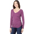 Chaser Sustainable Vintage Rib Long Sleeve Tee with Shirring