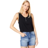 Chaser Heirloom Woven Snap Front Racerback Henley Tank