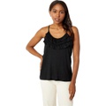 Chaser Linen Jersey Adjustable Strap Ruffle Cami