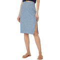 Chaser Linen Rib Pencil Skirt with Slit