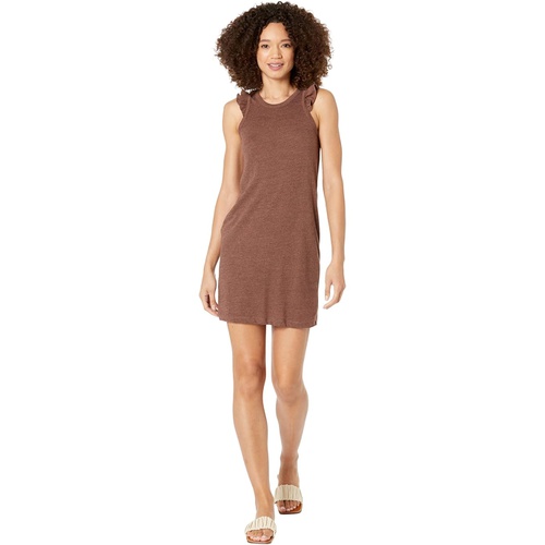  Chaser Tri-Blend Jersey Ruffle Racer Tank Dress