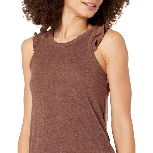  Chaser Tri-Blend Jersey Ruffle Racer Tank Dress