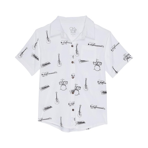  Chaser Kids Jam Session Coastal Cloth Short Sleeve Button-Up Shirt (Toddleru002FLittle Kids)