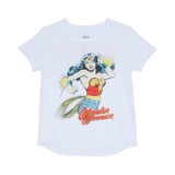 Chaser Kids Wonder Woman Retro Short Sleeve Shirttail Crew Neck (Toddleru002FLittle Kids)
