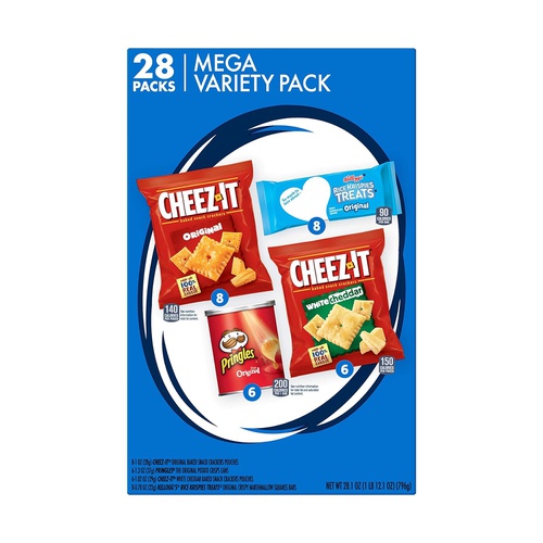  Cheez-It Mega Variety Pack, Snacks, Variety Pack, 28.1oz Box (28 Count)