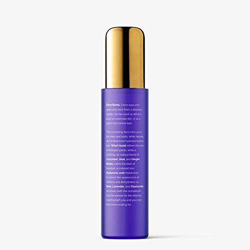  Cirem Mending Moon Moonglow Hydrating and Corrective Night Face Mist and Toner with Cucumber, Aloe, Rose, Lavender, Chamomile, and Tripeptide 5