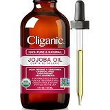 Cliganic USDA Organic Jojoba Oil, 100% Pure (4oz Large) | Natural Cold Pressed Unrefined Hexane Free Oil for Hair & Face | Base Carrier Oil | Cliganic 90 Days Warranty