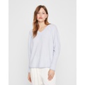 Cashmere Jacquard V-Neck Sweater