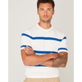 Micro Boucle Short Sleeve Stripe Crew