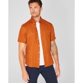 Short Sleeve Solid Linen Button Down Shirt