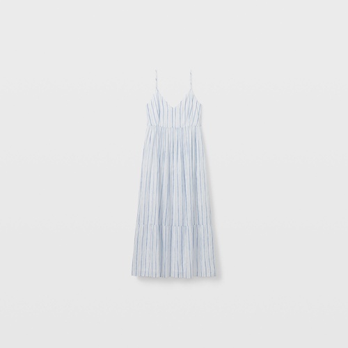 클럽모나코 Striped Sleeveless Tiered Dress