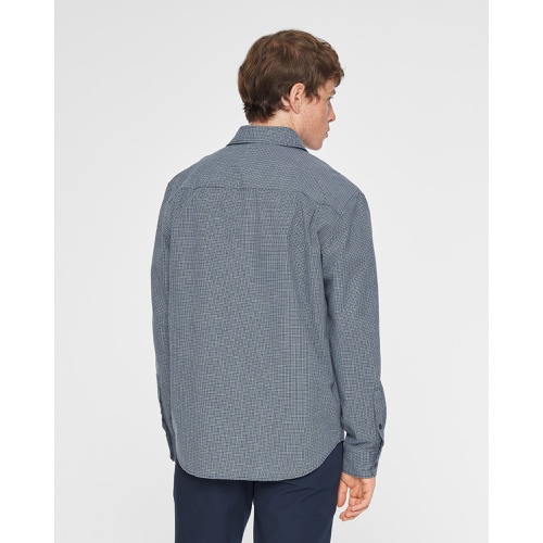 클럽모나코 Long Sleeve Textured Puppytooth Standard Shirt