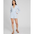 Long-Sleeve Collared Romper