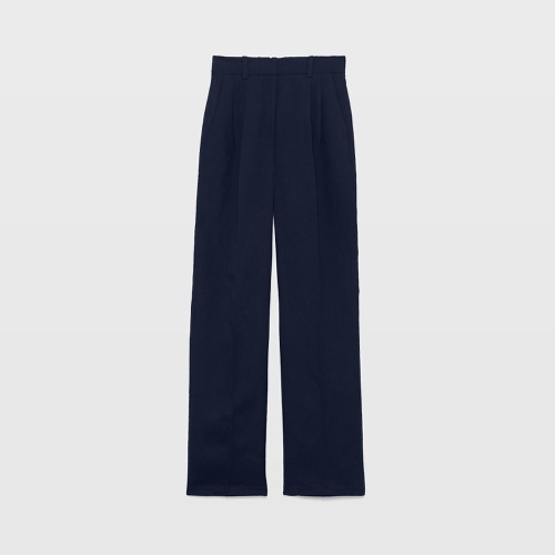 클럽모나코 Pleated Linen Blend Trouser