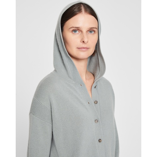 클럽모나코 Cashmere Button Front Hoodie