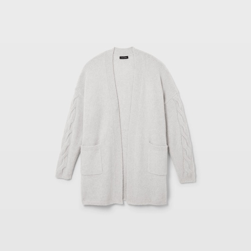 클럽모나코 Oversized Cable Sleeve Cardigan