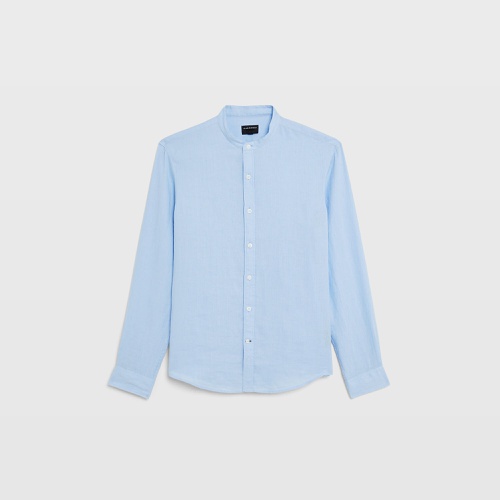 클럽모나코 Band Collar Linen Shirt