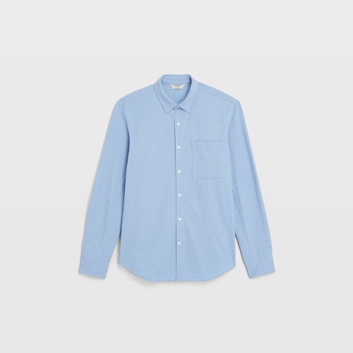 클럽모나코 Long Sleeve Pique Oxford Knit Shirt