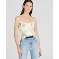 Floral Silk Charmeuse Cami